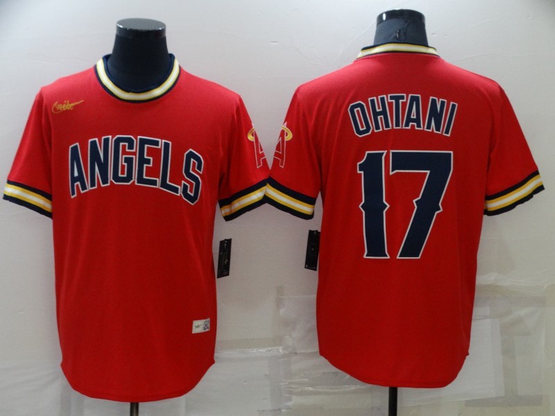Men's Los Angeles Angels Shohei Ohtani #17 Red Jersey